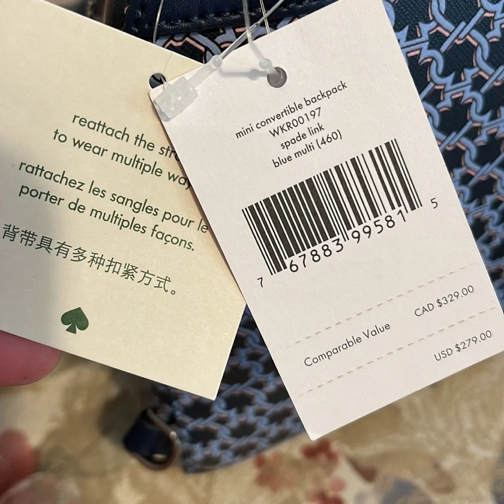 Kate Spade Mini Convertible Backpack/crossbody  Spadelink - Picture 8 of 11